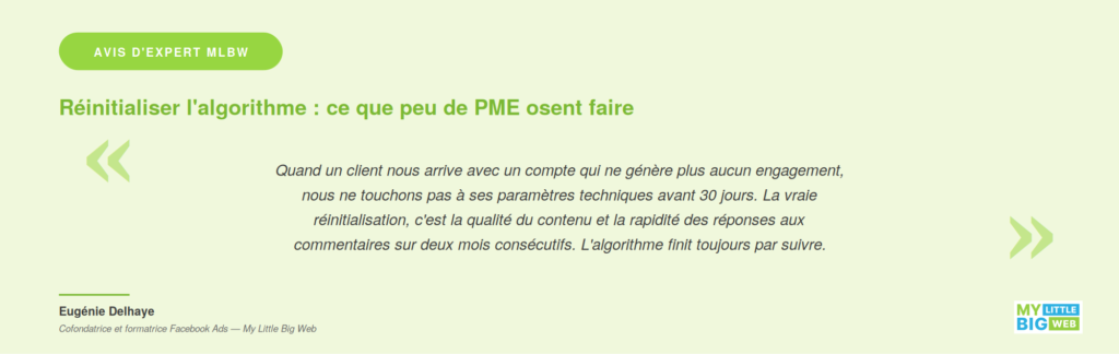 réinitialiser l'algorithme