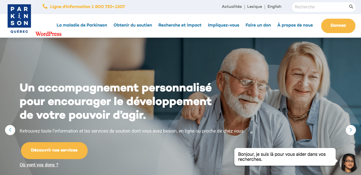exemple CMS WordPress