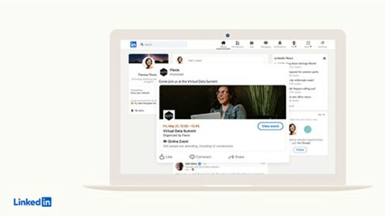 pub événementiel linkedin