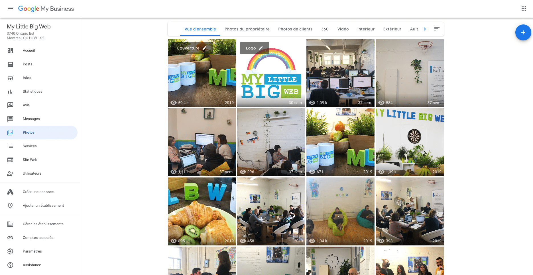 Ajout photo page Google Mon Entreprise