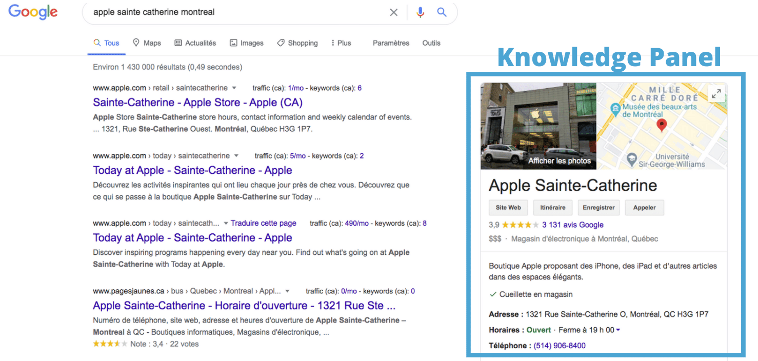 Knowledge Panel Local Google 