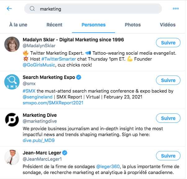 Communauté engagée Twitter d'entreprise