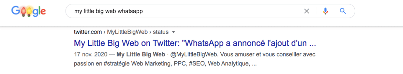 référencement naturel des Tweets 