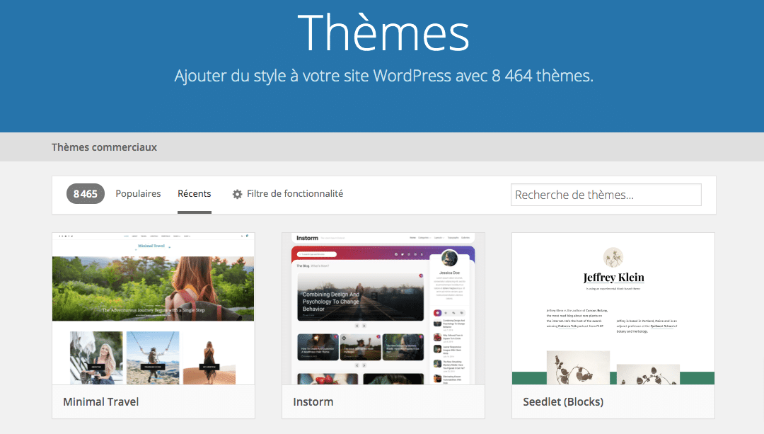 thèmes wordpress