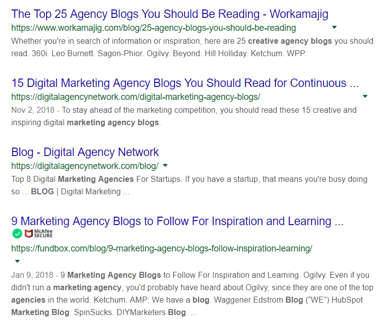 Agency Blog Content Search