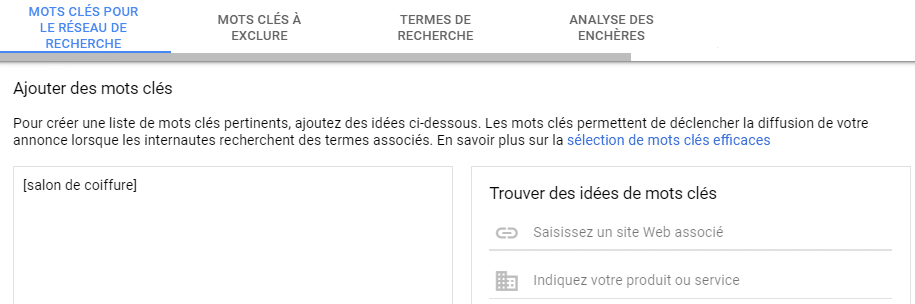 ajout-mot-cle-google-ads-correspondance-exact