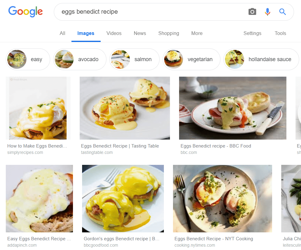 Google Images Eggs Benedict Search