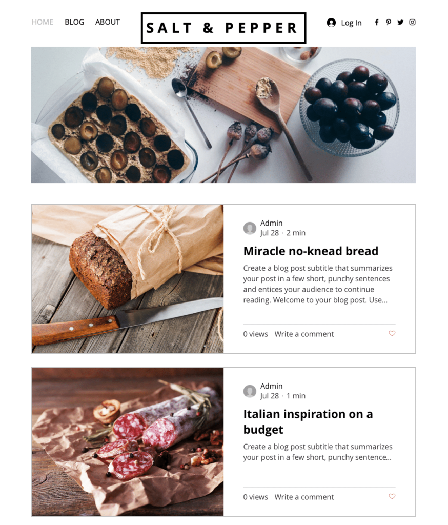 Exemple-blog-wix