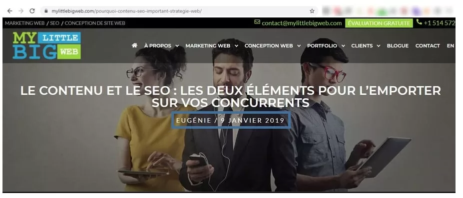exemple de contenu mis à jour