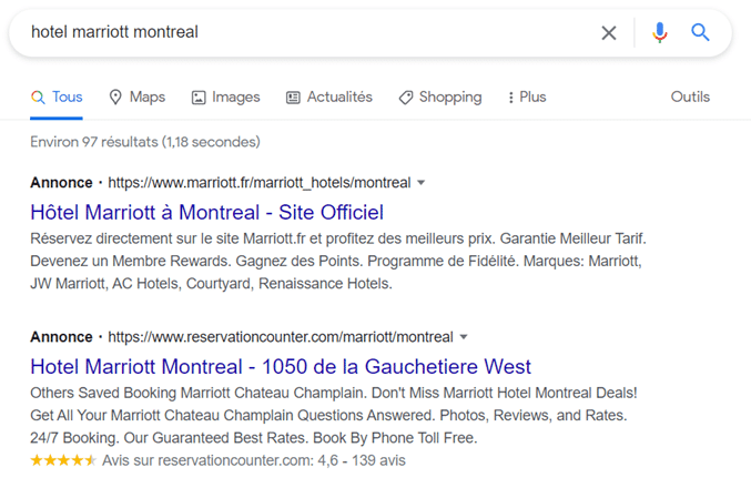 exemple-hotel-marriott-google-ads