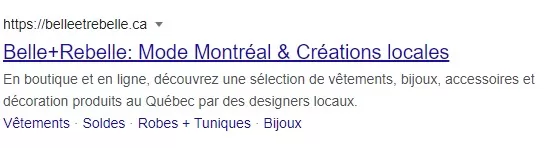 exemple d'une balise métadescription seo