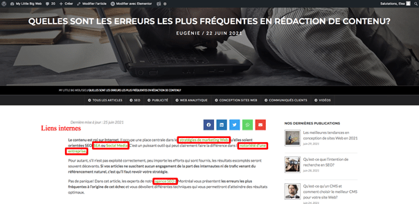 liens internes pagerank