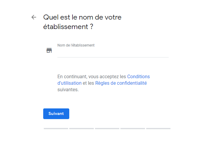 Processus inscription Google My Business