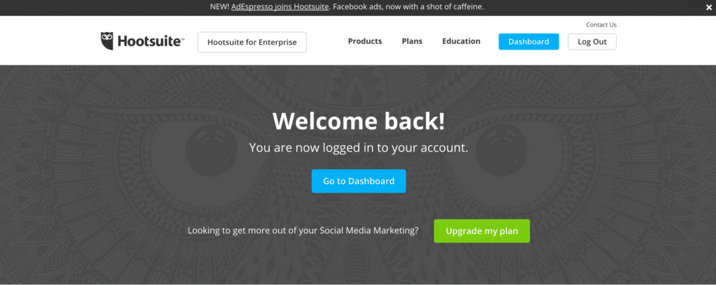 page-accueil-hootsuite