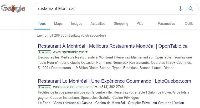 recherche-google-ads-restaurant-montreal