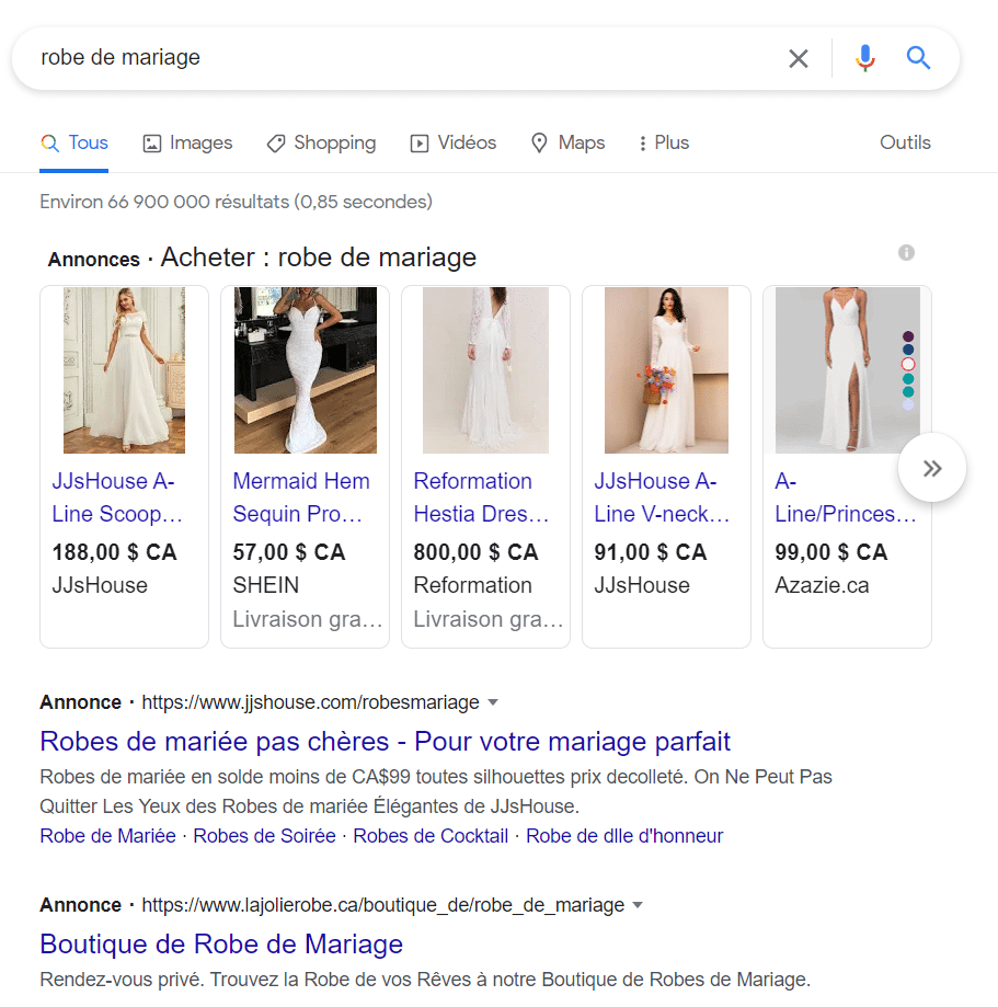 requete-robe-de-mariage-google-ads