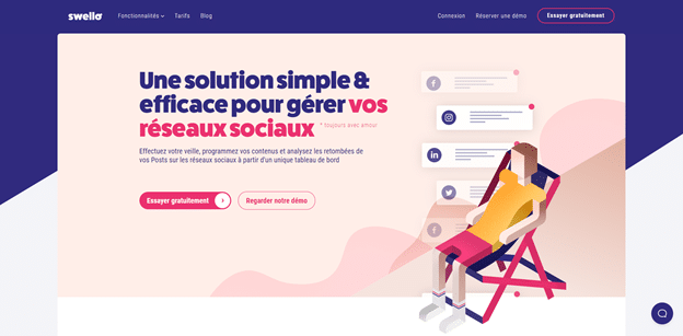 Swello outil de gestion des réseaux sociaux