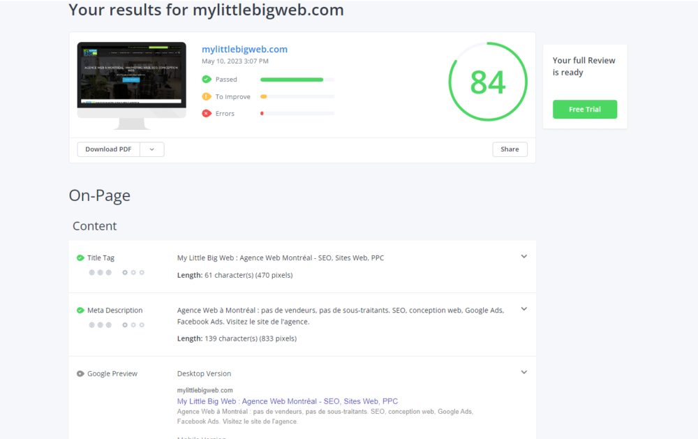 Woorank meilleur outil audit seo