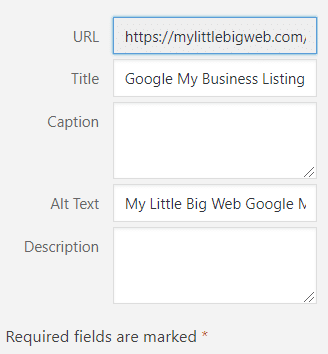 WordPress Alt Text Form