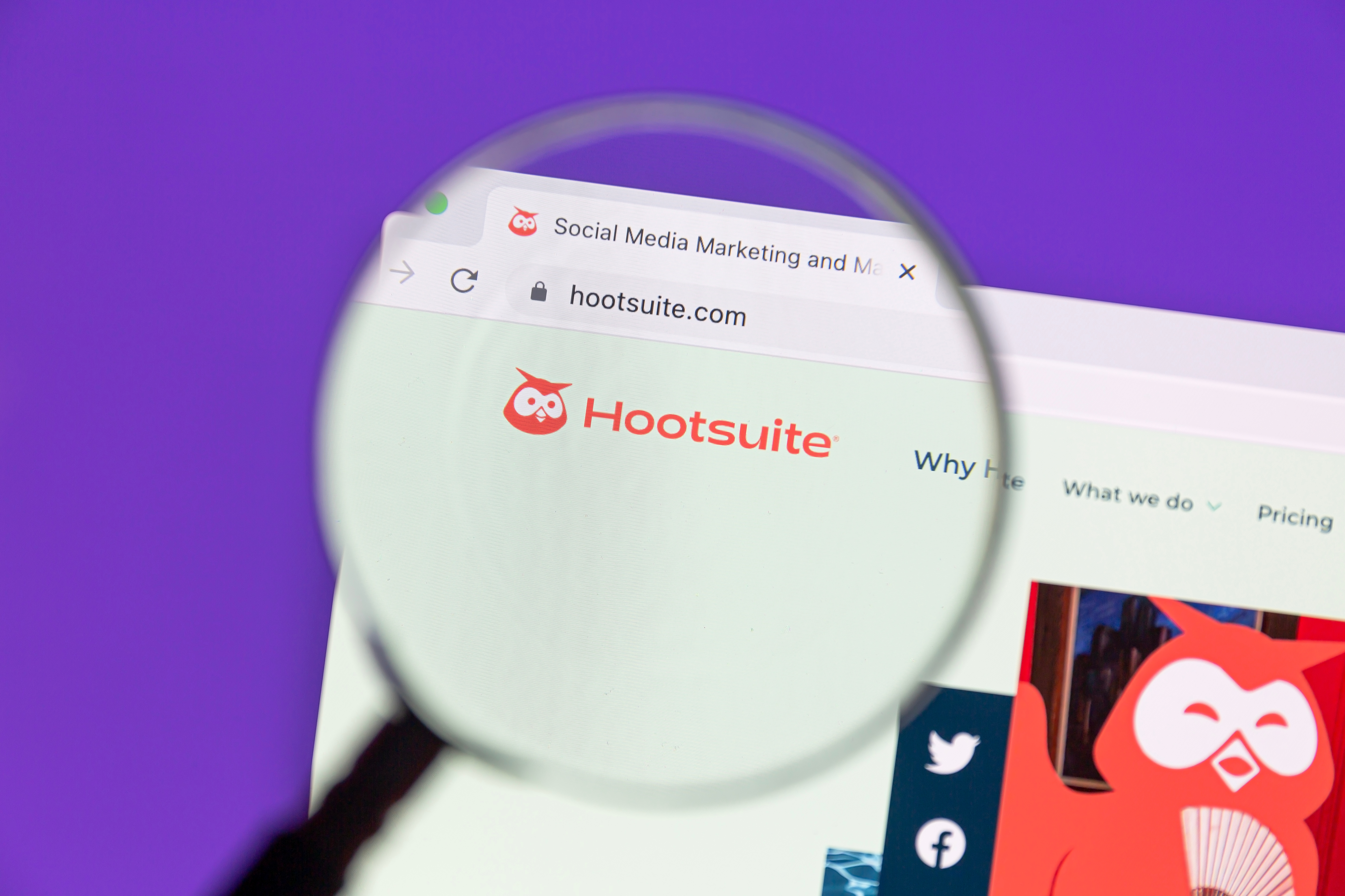 site web de l'outil hootsuite