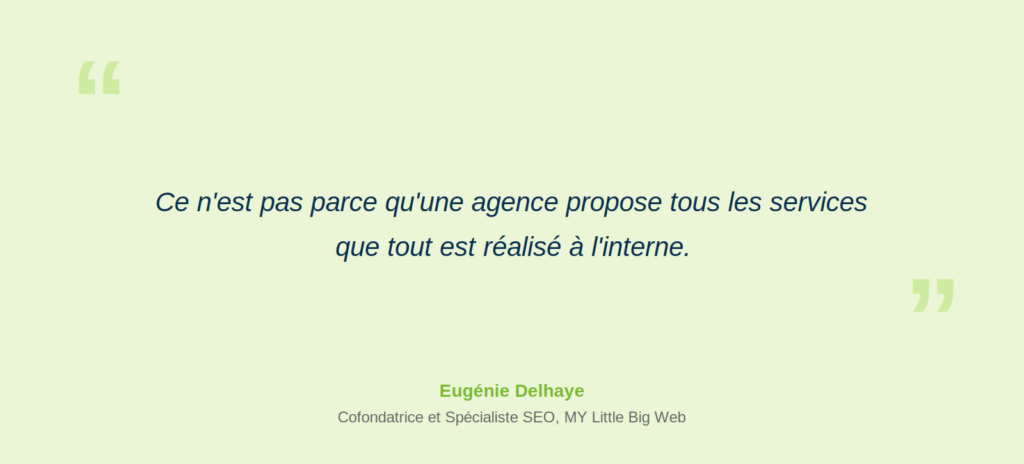 sous traitance dans agence Web