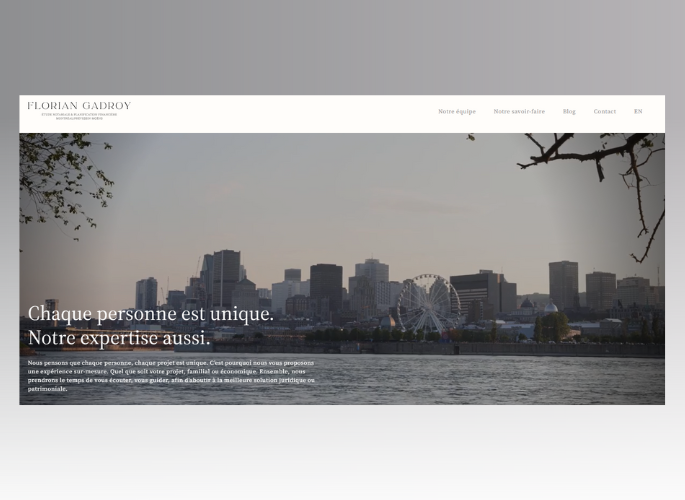 Chaque personne est unique. Notre expertise aussi.